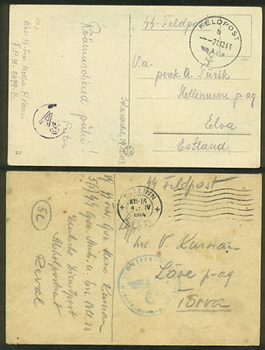 Estonian Legion Feldpost