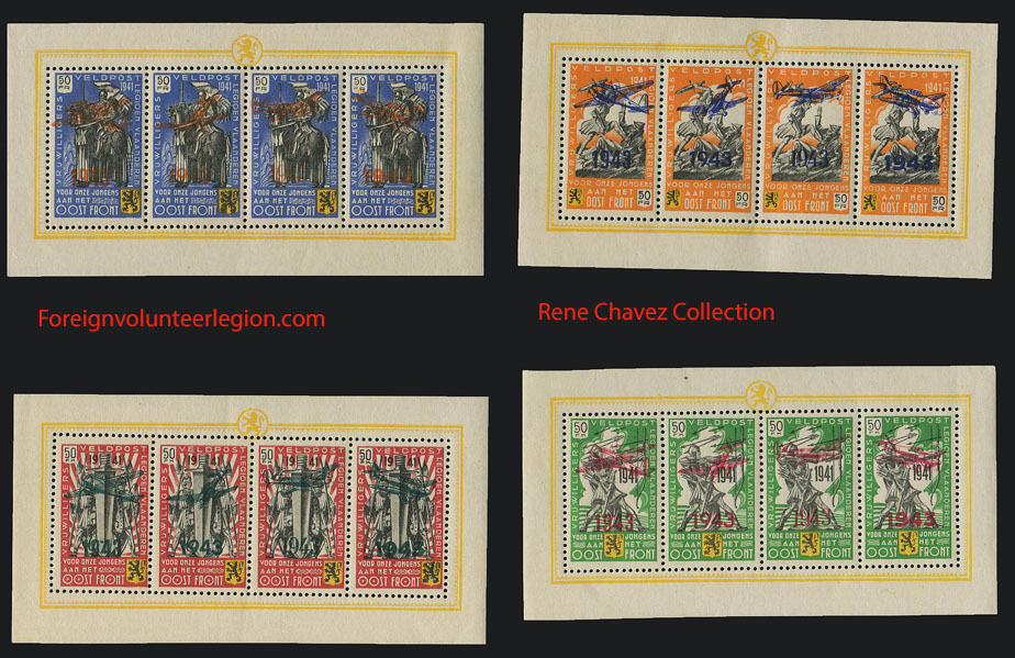 Flemish Legion Airplane OP Stamps