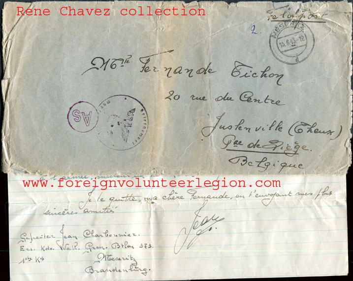 Wallonie SS Feldpost